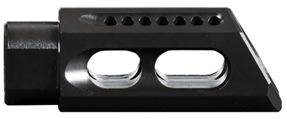Yankee Hill 3085MBA Slant Muzzle Brake Black Steel with 5/8 in-24 tpi Threads & 2.75 in OAL for 30 Cal AR-Platform