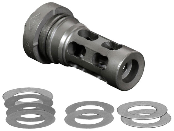 Yankee Hill 4302MB28A QD Light Tactical Muzzle Brake made of Black Finish Steel with 1/2 in-28 tpi Threads for 30 Cal AR-Platform