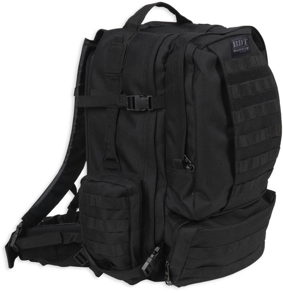 Bulldog BDT412B BDT Tactical Backpack Large w/ Black Finish, 3 Main & 2 Accessory Compartments, Holds up to 3 Hydration Bladders & Molle, Alice Compatible