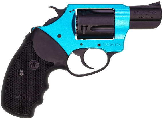 Charter Arms 53864 Undercover Lite Santa Fe Sky Small 38 Special, 5 Shot 2 in Black Stainless Steel Barrel & Cylinder, Turquoise Aluminum Frame w/Black Finger Grooved Rubber Grip, Exposed Hammer , Revolver
