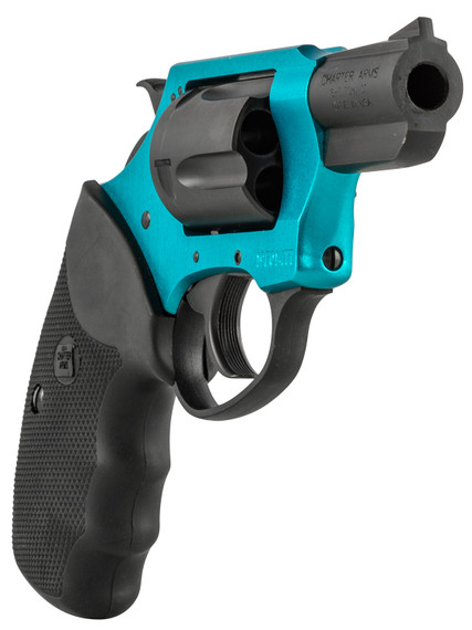 Charter Arms 53864 Undercover Lite Santa Fe Sky Small 38 Special, 5 Shot 2 in Black Stainless Steel Barrel & Cylinder, Turquoise Aluminum Frame w/Black Finger Grooved Rubber Grip, Exposed Hammer , Revolver