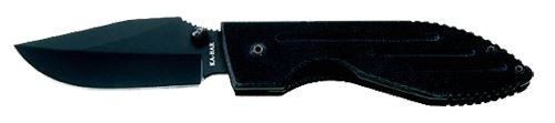 Ka-Bar 3072 Warthog 3 in Folding Clip Point Plain Black 420HC SS Blade, Black G10 Handle, Includes Pocket Clip, Knife