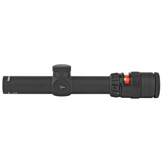 Trijicon AccuPoint Rifle Scope, 1-4X24mm, 30mm, Red Triangle, Matte Black Finish TR24R