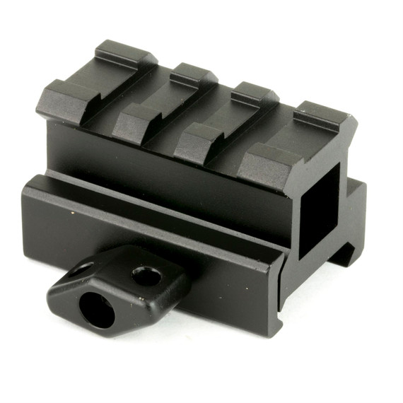 Leapers, Inc. - UTG 3-Slot Compact Riser Mount, .83 in, Medium Compact Height , Picatinny, Black MNT-RS08S3