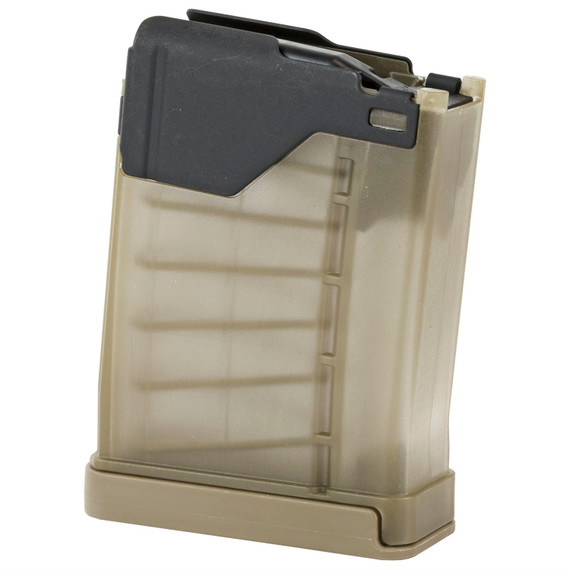 Lancer Magazine, L5 Advanced Warfighter, 223 Rem/556NATO, 10 Rounds, AR-15, Polymer, Translucent Dark Earth 999-000-2320-41