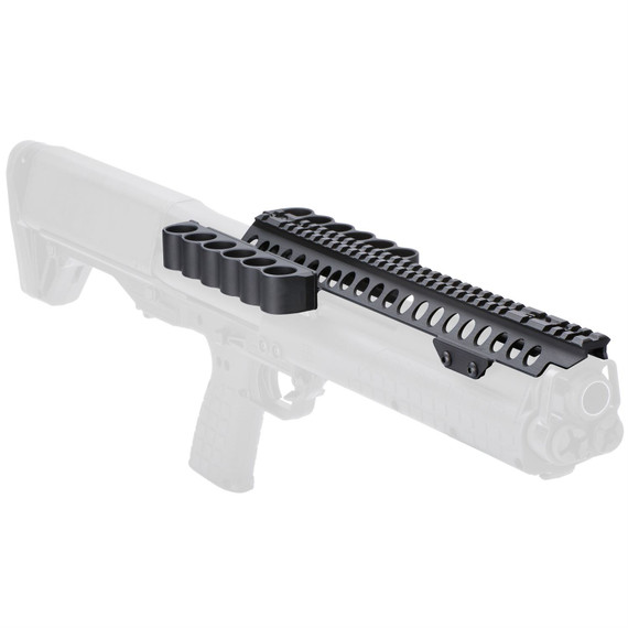 Mesa Tactical 6-Shell, Both Sides, Side Saddle, 12 Gauge, SureShell Saddle with Rail 13 in, Fits Kel-Tec KSG, Black 93000