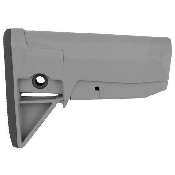 Bravo Company BCMGUNFIGHTER Mod 0 Adjustable Stock, Fits Mil Spec Buffer Tube, Wolf Gray BCM-GFS-MOD-0-WG