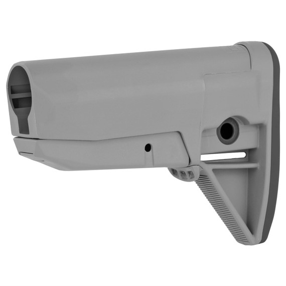 Bravo Company BCMGUNFIGHTER Mod 0 Adjustable Stock, Fits Mil Spec Buffer Tube, Wolf Gray BCM-GFS-MOD-0-WG
