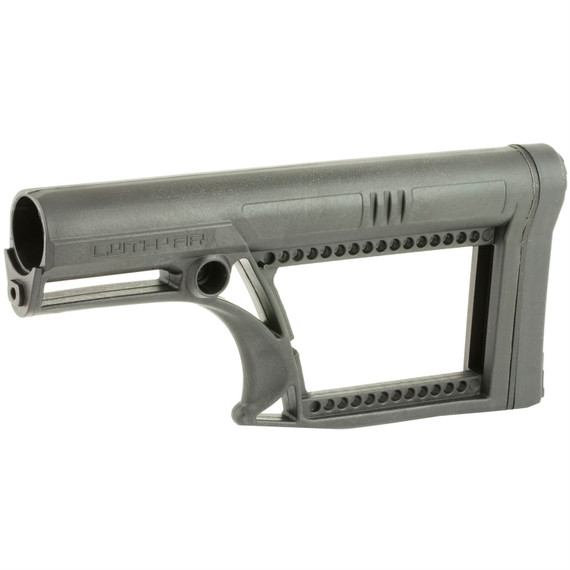Luth-AR MBA-2 Skullaton Fixed Stock, Fits AR-15 & AR-10 Rifle Length A2 Buffer Tube, Black MBA-2