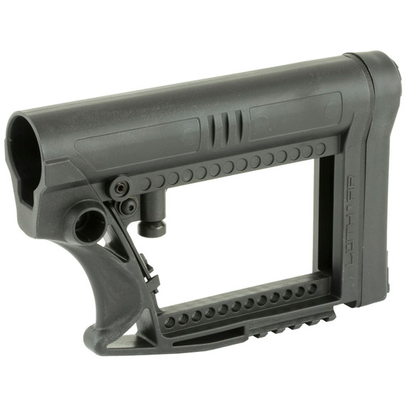 Luth-AR MBA-4 Carbine Stock, Fits AR-15 & AR-10 Commercial and Mil-Spec Dia Buffer Tubes, Black MBA-4