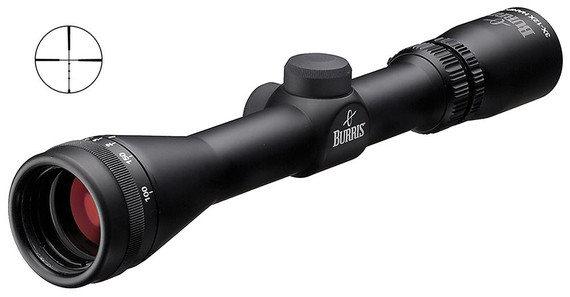 Burris 200309, Handgun Matte Black 3-12x32mm 1 in Tube Ballistic Plex Reticle Adjustable Objective