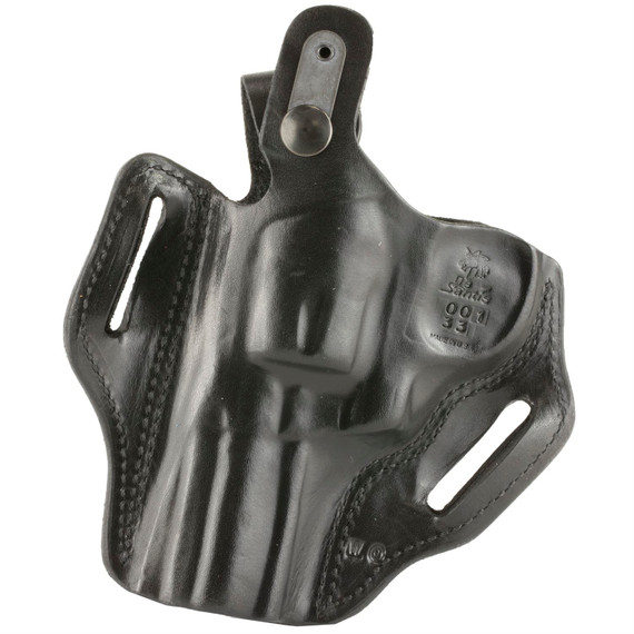 DeSantis Gunhide Thumb Break Scabbard Belt Holster, Fits 3 in Colt Python, 3 in Ruger GP100, 2 1/2-3 in S&W L Frame, Right Hand, Black Leather 001BA33Z0
