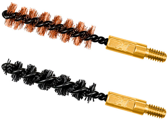 Otis FG327NB Bore Brush Set 6.8mm/7mm/270 Cal 8-32 in Thread 2 in Long Bronze/Nylon Bristles 2 Per Pkg