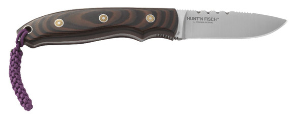 CRKT 2861 HuntN Fisch 2.99 in Fixed Plain Satin 9Cr18MoV SS Blade/Multi-Color G10 Handle Includes Lanyard/Sheath, Knife