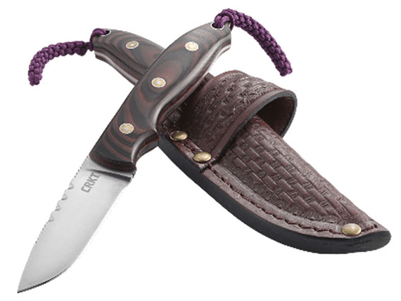 CRKT 2861 HuntN Fisch 2.99 in Fixed Plain Satin 9Cr18MoV SS Blade/Multi-Color G10 Handle Includes Lanyard/Sheath, Knife