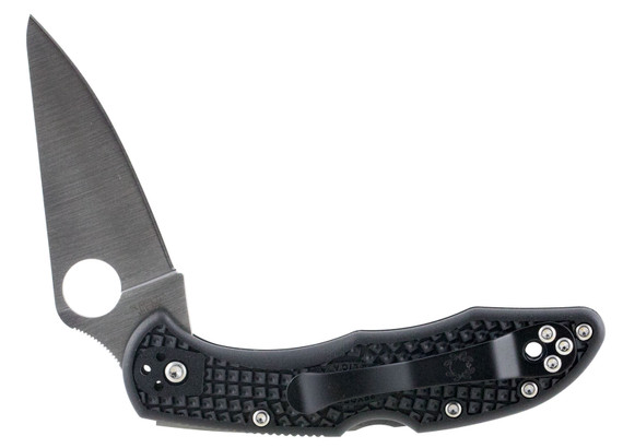 Spyderco C11FPBK Delica Folder 2.875 in VG-10 Flat Ground Plain Edge Fiberglass Reinforced Nylon Black, Knife