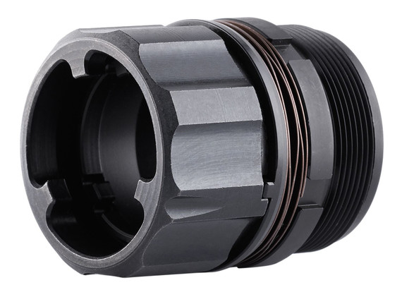 Dead Air DA428 Key-Mo Adapter Black Adapter for HUB Socket Silencers(1 3/8-24) in