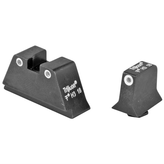 Trijicon Bright & Tough, Sight, Suppressor Height, Green Front with Yellow Rear, Fits Glock 17/19/22/23/26/27/31/32/33/34/35/37/38/39, Black GL201-C-600651