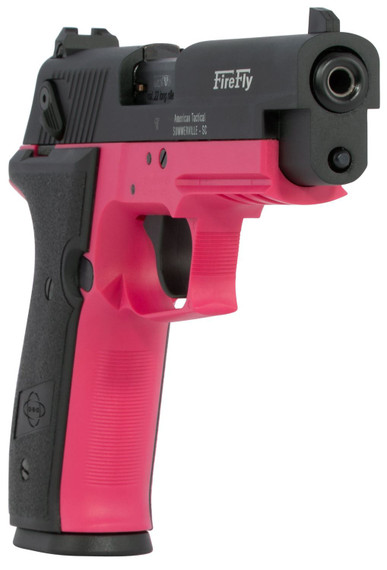 GSG GERG2210FFP FireFly 22 LR 10+1 4 in Black Serrated Slide, Pink Zinc Alloy w/Accessory Rail Frame, Black Polymer Grip, Pistol