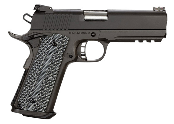 Rock Island 51994 Tac Ultra MS 10mm Auto Caliber with 4.25 in Barrel, 8+1 Capacity, Overall Black Parkerized Finish Steel, Picatinny Rail/Beavertail Frame, Serrated Slide & Black/Gray G10 Grip, Pistol