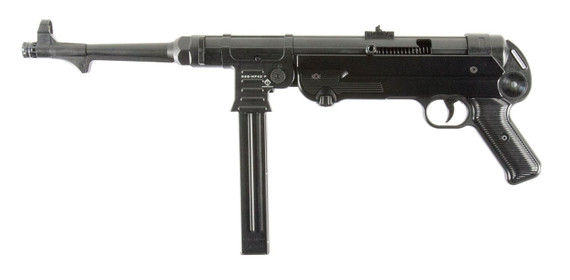 GSG GSGGERGMP409X MP40 9mm Luger Caliber with 10.80 in Barrel, 25+1 Capacity, Black Metal Finish, Black Polymer Grip Right Hand, Pistol