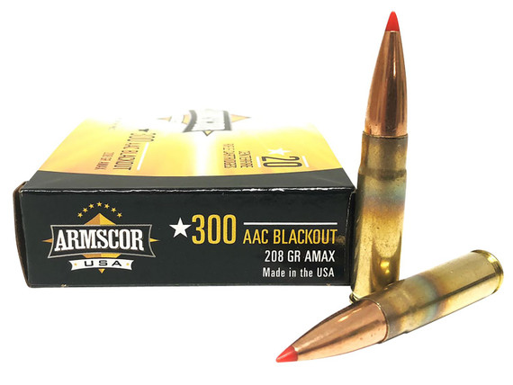 Armscor FAC300AAC2N USA 300Blackout 208gr Hornady A-Max 20 Per Box/10 Case Centerfire, Rifle Ammunition