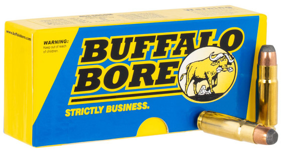 Buffalo Bore 47D20 Hunting & Sniping Strictly Business 458SOCOM 400gr Semi Jacketed Flat Point 20 Per Box/12 Case Centerfire, Rifle Ammunition