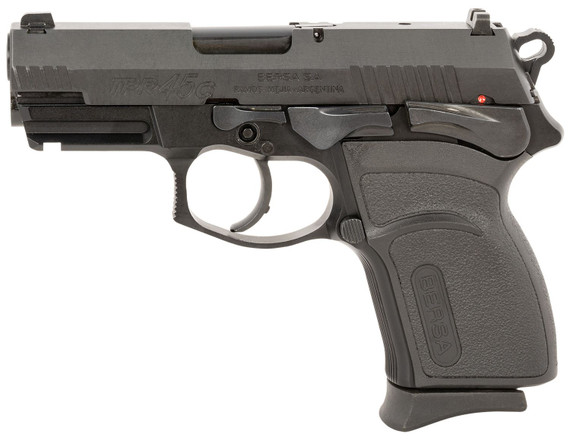 Bersa TPR45CM TPRC Compact Frame 45 ACP 7+1 3.50 in Black Steel Barrel, Matte Black Serrated Steel Slide & Aluminum Frame w/Picatinny Rail, Pistol