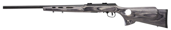 Savage Arms 47221 A22 Target Semi-Auto 22 WMR Caliber with 10+1 Capacity, 22 in Barrel, Satin Black Metal Finish & Fixed Thumbhole Gray Laminate Stock Right Hand (Full Size), Rifle