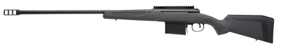 Savage Arms 57037 110 Long Range Hunter 338 Lapua Mag 5+1 26 in, Matte Black Metal, Gray Fixed AccuStock with AccuFit, Rifle