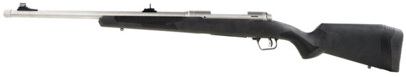 Savage Arms 57043 110 Brush Hunter 338 Win Mag 4+1 20 in, Matte Stainless, Synthetic Stock, Iron Sights, Rifle