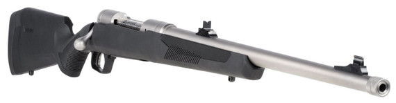 Savage Arms 57044 110 Brush Hunter 375 Ruger 3+1 20 in, Matte Stainless, Synthetic Stock, Iron Sights, Rifle