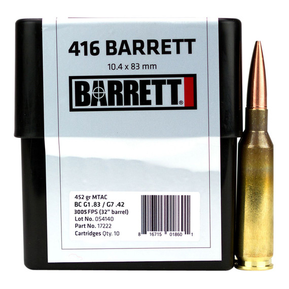 Barrett 416 Barrett Rifle Ammunition 17222