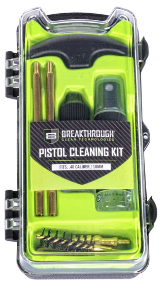 Breakthrough Clean BTECC40 Vision Series Cleaning Kit 40 Cal & 10mm, Pistol/10 Pieces Multi-Color
