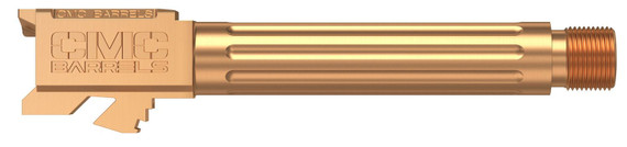 CMC Triggers 75523 Match Precision Compatible w/Glock 19 Gen3-4 9mm Luger 4.01 in Bronze DLC Stainless Steel Fluted/Match Grade/Threaded Barrel