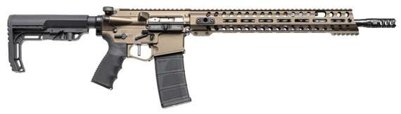 Patriot Ordnance Factory 00910 Renegade + 223 Rem,5.56x45mm NATO 16.50 in 30+1 Burnt Bronze 6 Position MFT BMS Minimalist Stock, Rifle