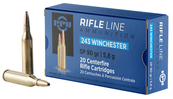 PPU 243 Winchester Rifle Ammunition PP2431