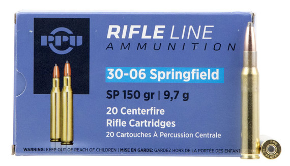 PPU 30-06 Springfield Rifle Ammunition PP30061