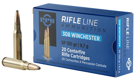 PPU 308 Winchester Rifle Ammunition PP3081