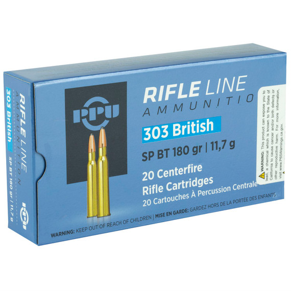 Prvi Partizan Rifle, 303 British, 180 Grain, Soft Point, 20 Round Box PP303S2