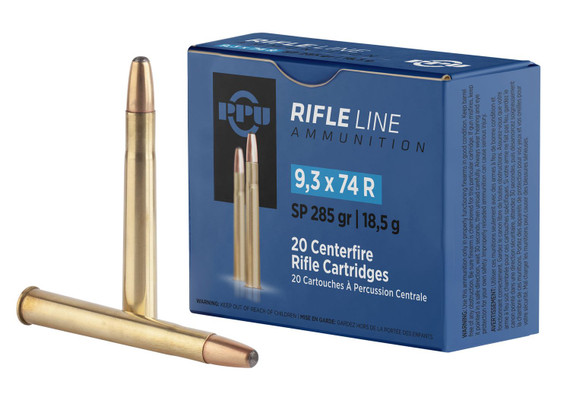 PPU 9.3mmx74R Rifle Ammunition PP9374