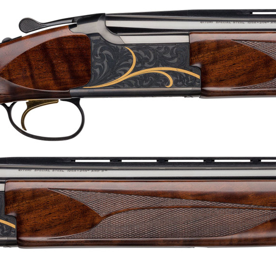 Browning 018117304 Citori Gran Lightning 12 Gauge 3 in 2rd 28 in Blued Barrels, Engraved Receiver With Gold Accents, American Black Walnut Stock With Lightening Style Grip, Shotgun