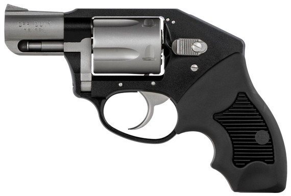 Charter Arms 53911 Off Duty Compact 38 Special, 5 Shot 2 in Matte Stainless Steel Barrel & Cylinder, Black Aluminum Frame w/Black Finger Grooved Rubber Grip , Revolver