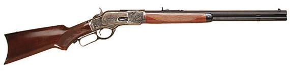 Cimarron CA213 1873 Short Deluxe Full Size 38 Special 357 Mag 10+1, 20 in Blued Octagon Steel Barrel, Color Case Hardened Steel Receiver, Walnut Fixed, Pistol Grip Stock, , Rifle