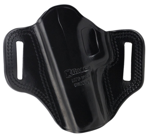 Galco CM228B Combat Master OWB Black Leather Belt Slide Compatible w/Glock 20/21/37, Belt 1.75 in Wide Right Hand, Holster