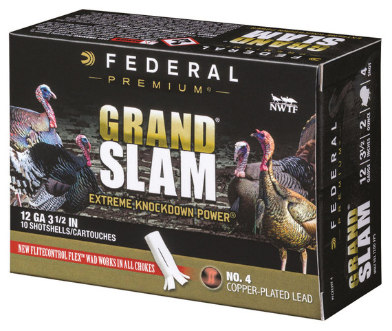 Federal PFCX139F4 Premium Grand Slam 12Gauge 3.50 in 2oz 4Shot 10 Per Box/25 Case, Shotgun Shells