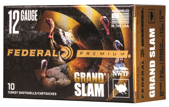 Federal PFCX156F5 Premium Grand Slam 12Gauge 2.75 in 1 1/2oz 5Shot 10 Per Box/25 Case, Shotgun Shells