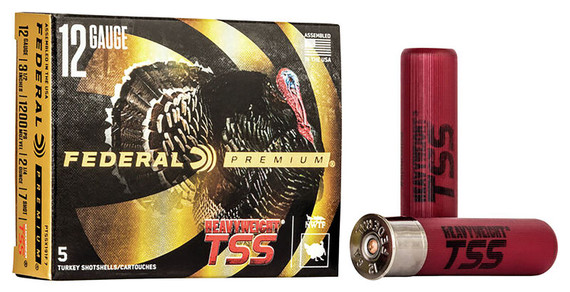 Federal PTSSX191F7 Premium Turkey Heavyweight TSS 12Gauge 3.50 in 2 1/4oz 7Shot 5 Per Box/50 Case, Shotgun Shells