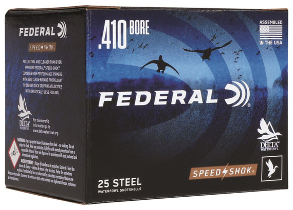 Federal WF4136 Speed-Shok 410Gauge 3 in 3/8oz 6Shot 25 Per Box/10 Case, Shotgun Shells