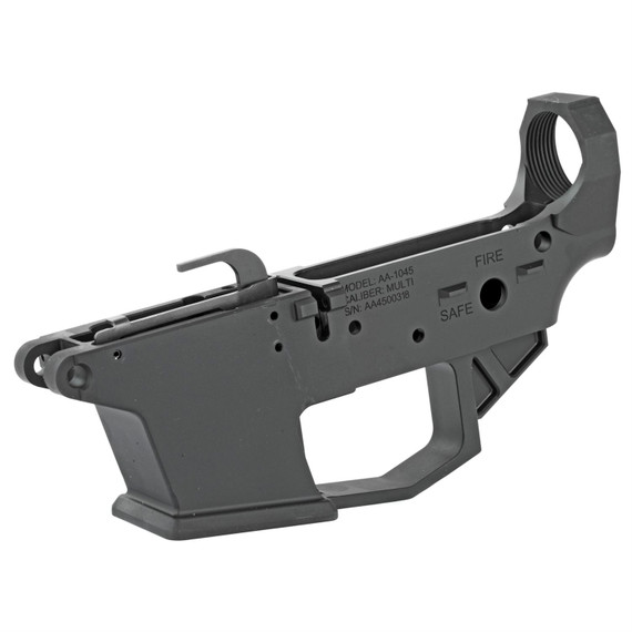 Angstadt 1045, Semi-automatic, Stripped Lower Receiver, 45ACP/ 10MM, Anodized Finish, Black, Accepts Glock Pattern Magazines AA1045LRBA